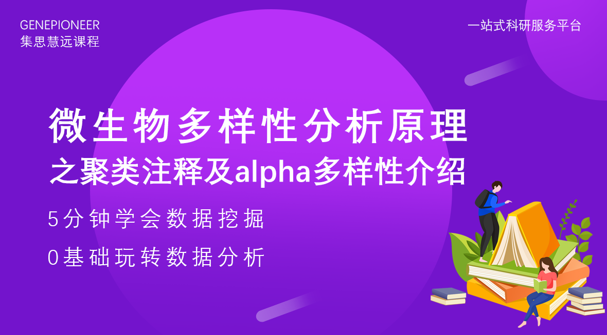 集思慧远丨微生物多样性分析原理之聚类注释及alpha多样性介绍