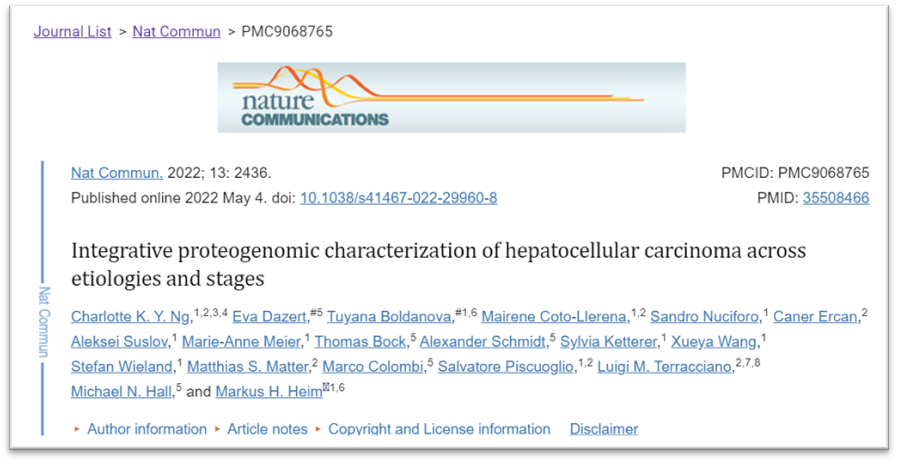 Nature communications！肝细胞癌蛋白质组学特征分析